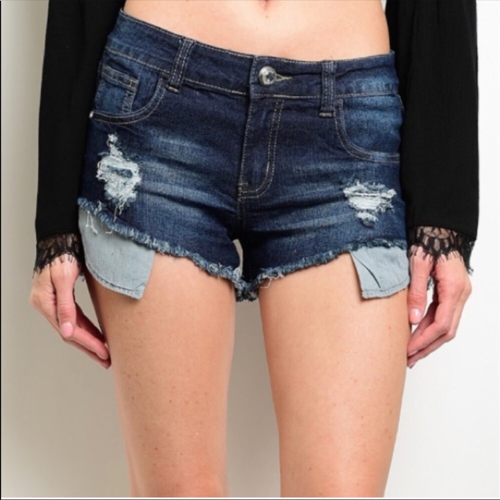 KABA Distressed Denim Cut-offs SIZE SMALL